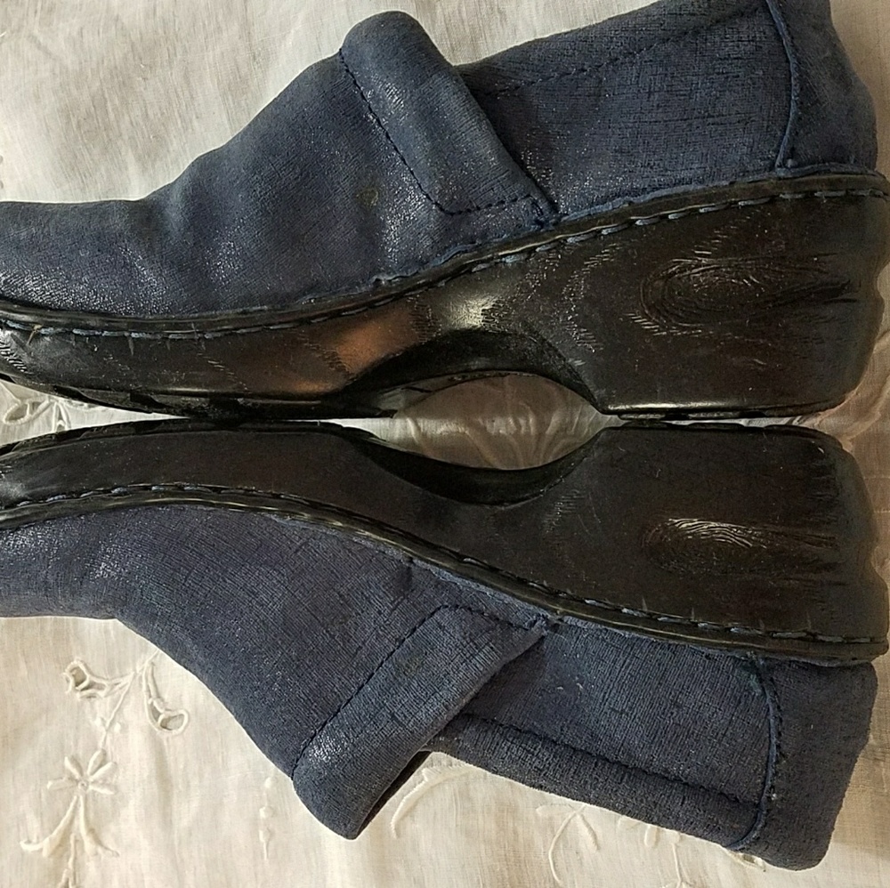B.O.C. By Born blue clogs, worn once